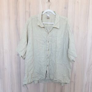 Pronto Uomo Mens Linen Shirt 3XL Beige Italy Quiet Luxury Coastal